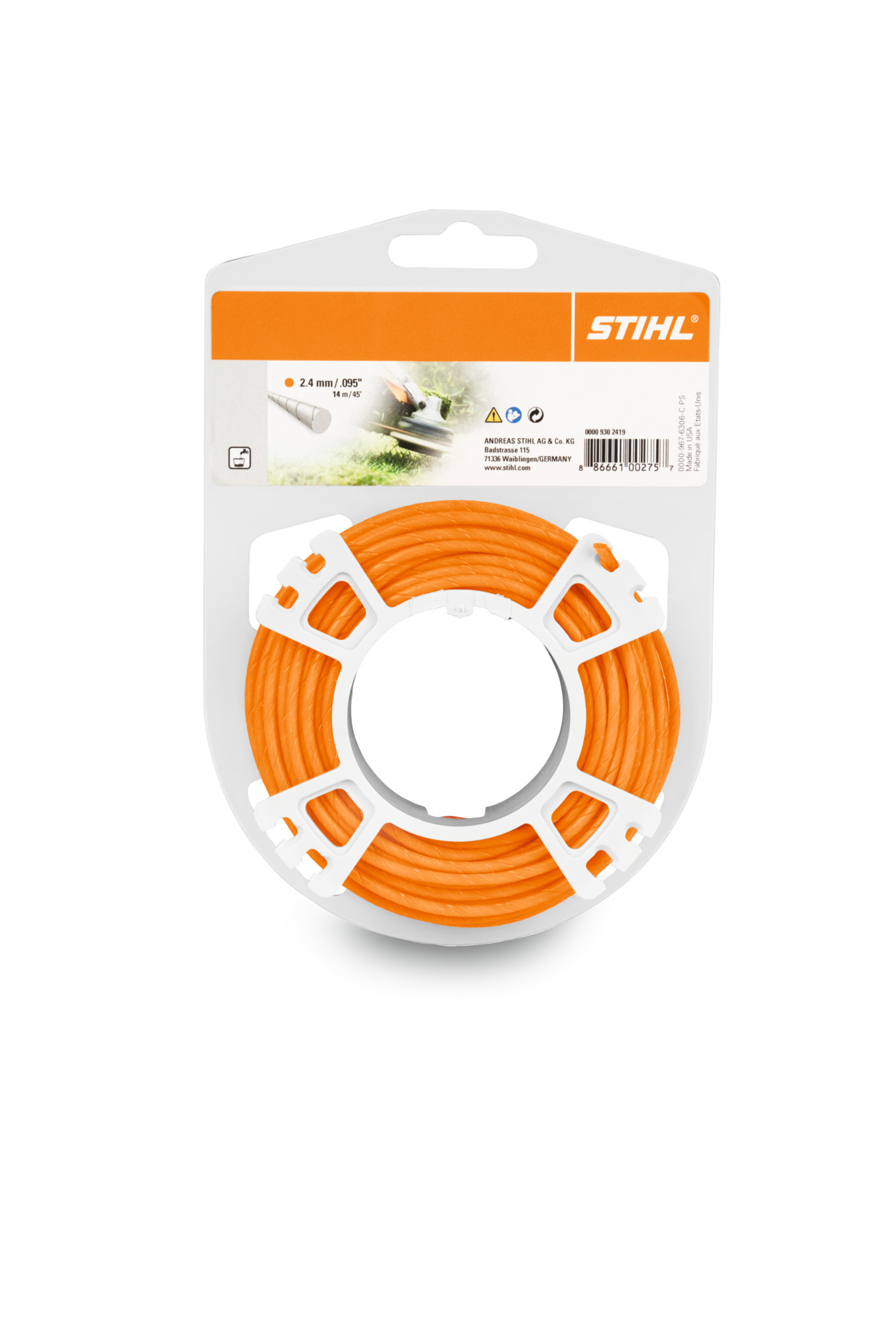 Round Mowing Nylon Line - 2.4mm