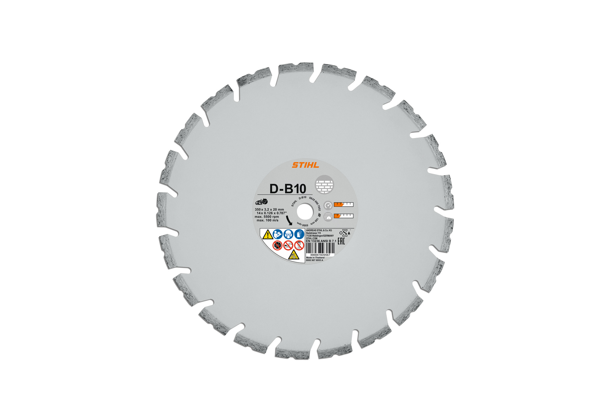 Diamond cutting wheel - Ø 400mm/16", Concrete, D-B10
