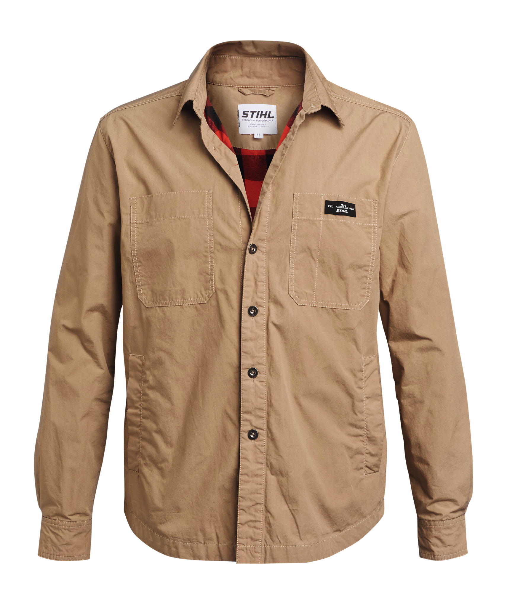 Heavy Flannel Shirt - Beige
