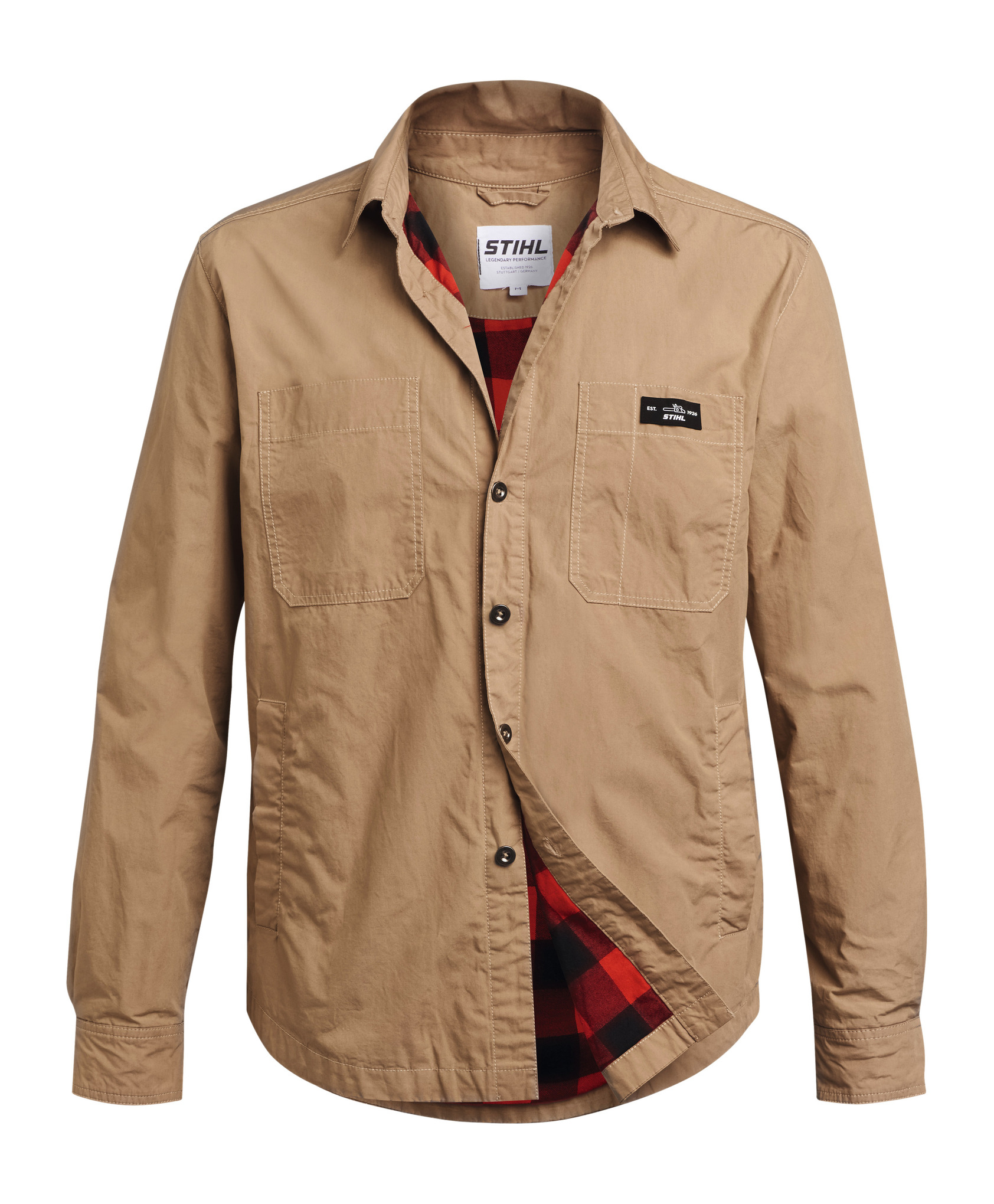 Heavy Flannel Shirt - Beige