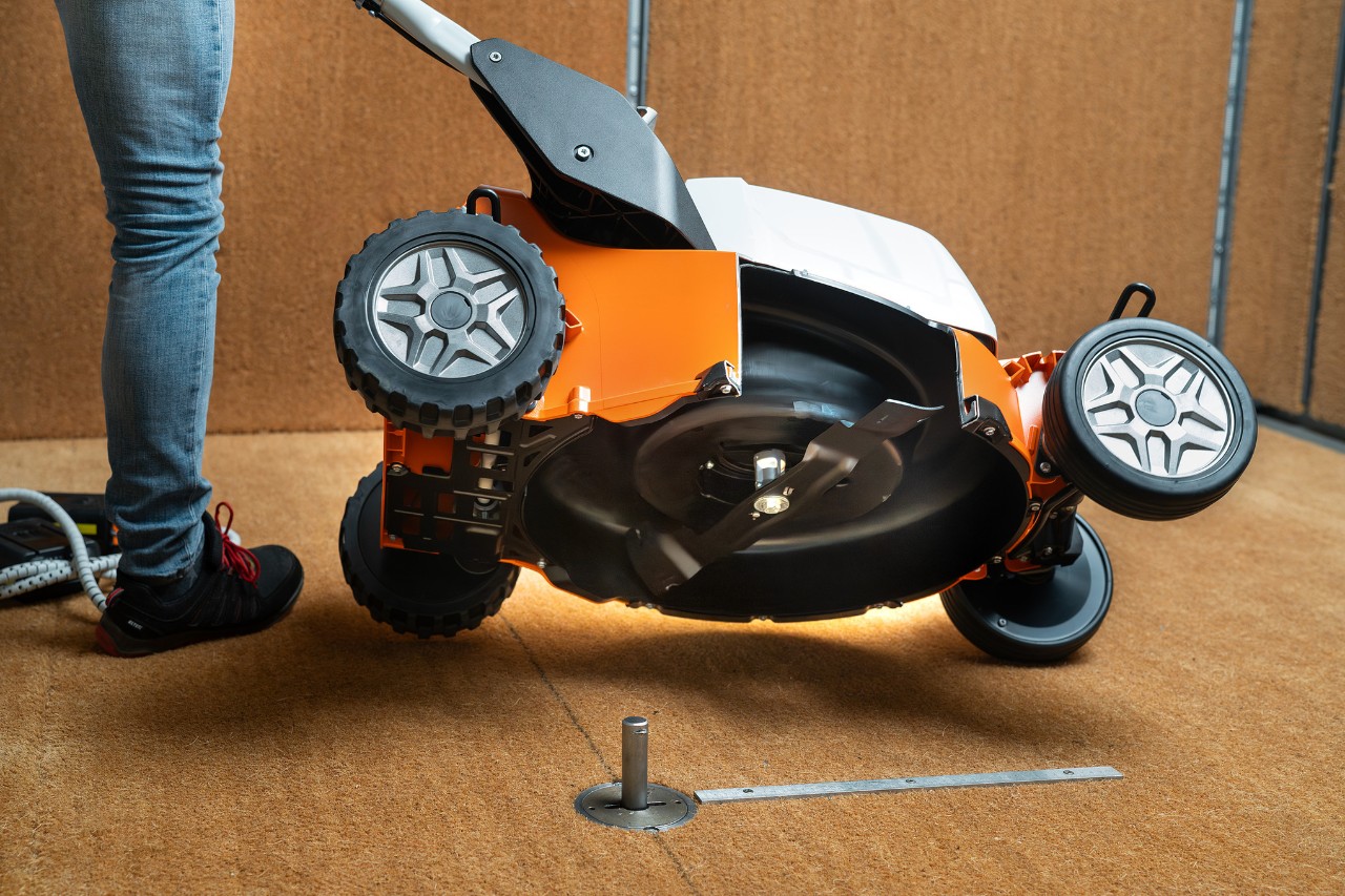 The STIHL pro lawn mower in testing