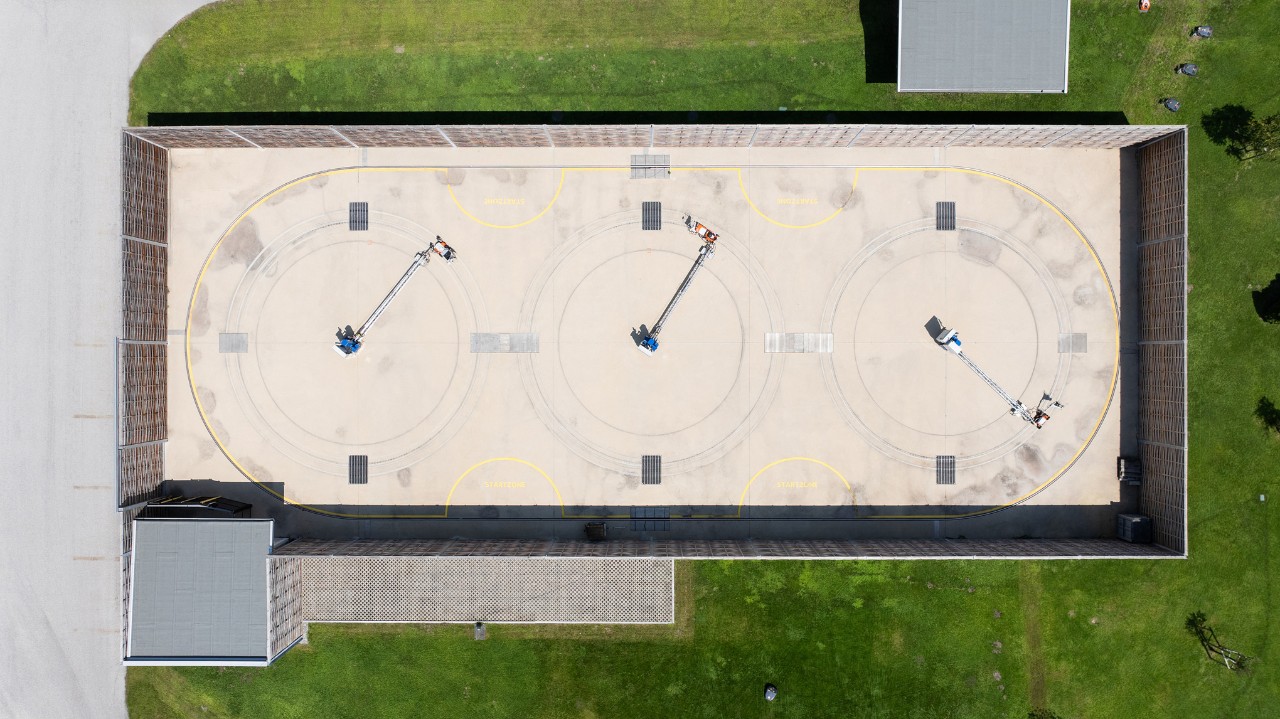 A bird’s-eye view of the test site at the STIHL plant