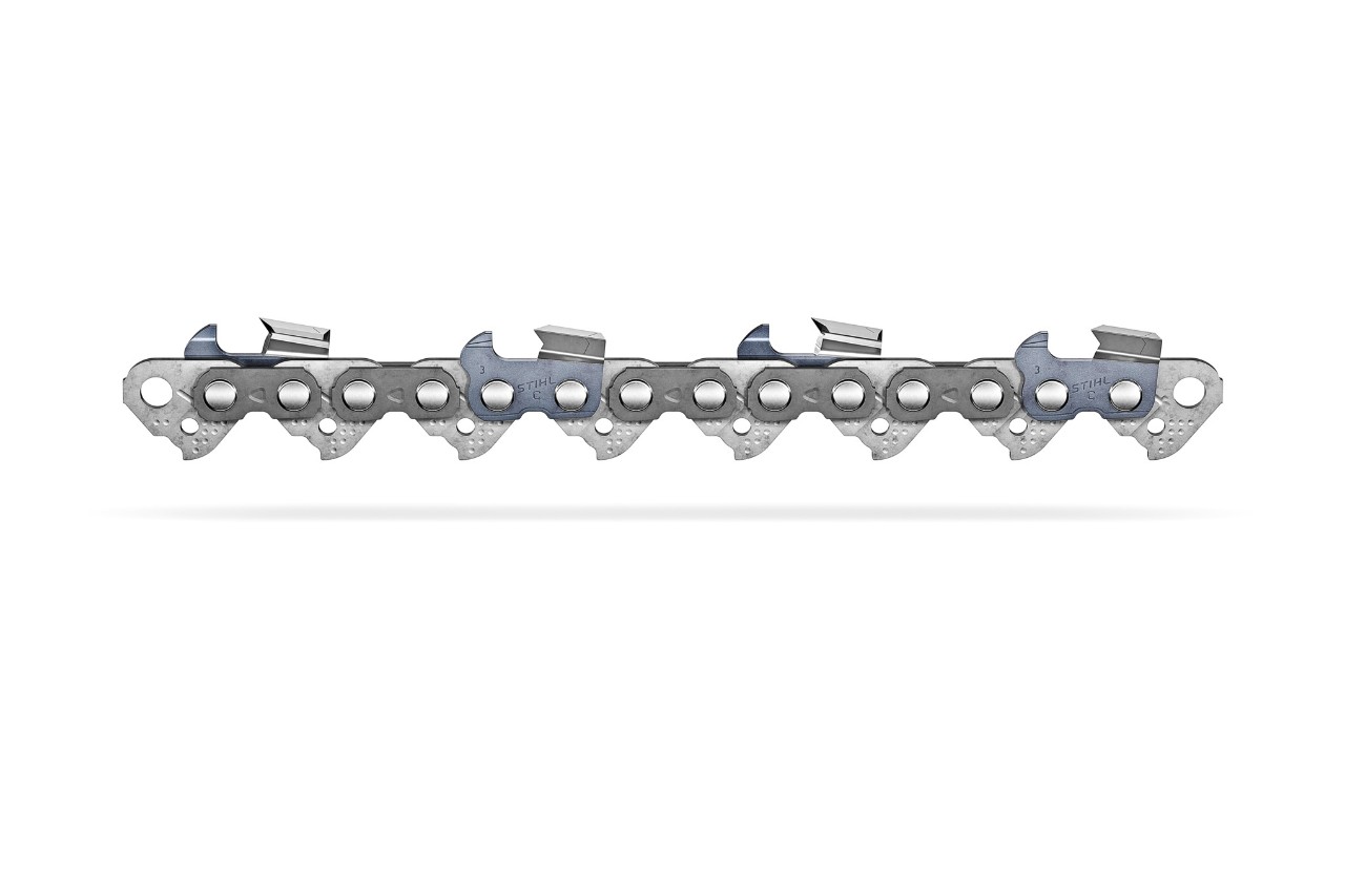 Finished saw chain after the hardening process