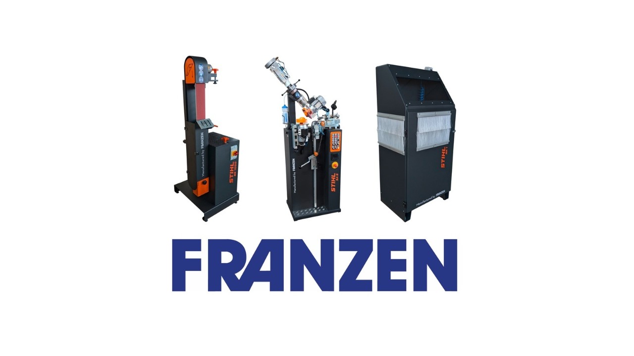 Franzen brand logo above three of the brand's appliances