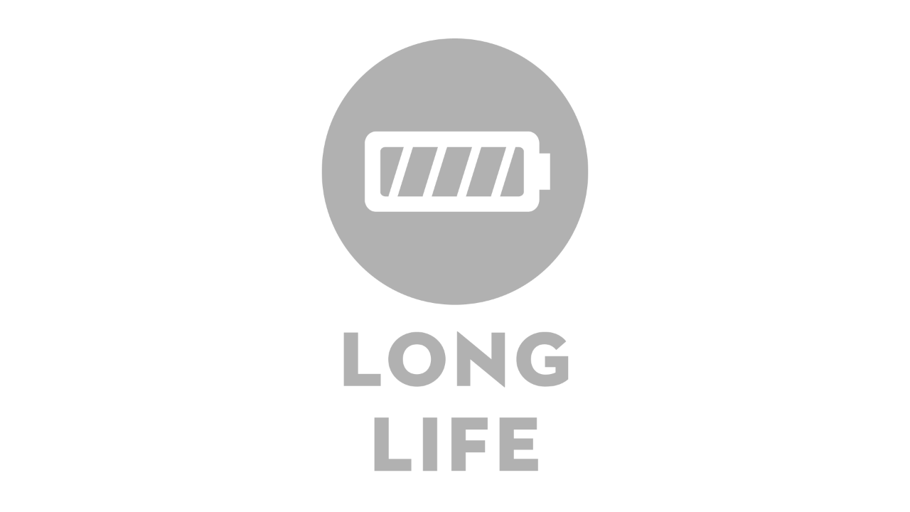Battery icon with “Long Life” underneath