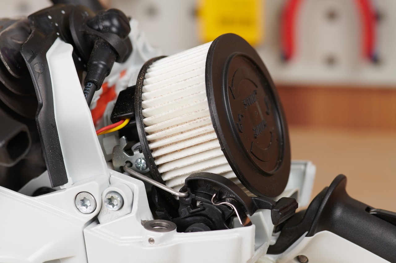 Close-up of a STIHL air filter