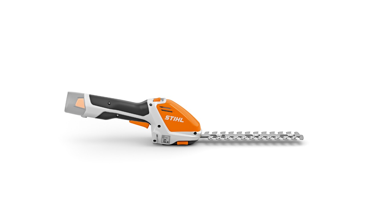Product image: STIHL HSA 26 cordless hedge trimmer for hedges, shrubs, bushes and low–growing plants in small gardens. 